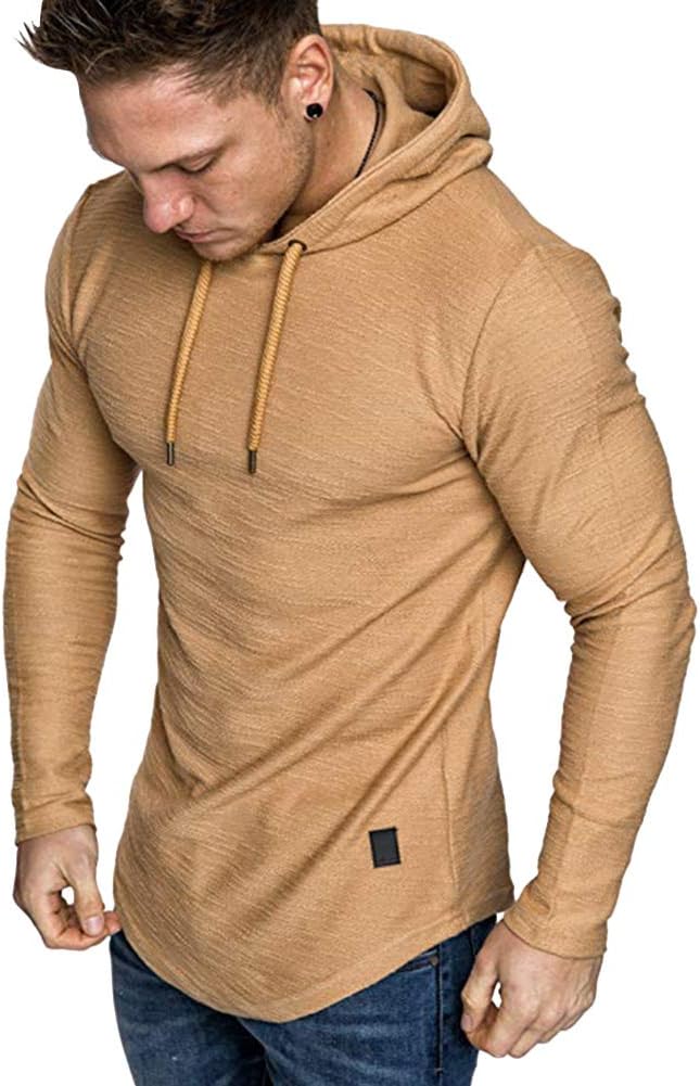Lexiart Mens Fashion Athletic Hoodies Sport Sweatshirt Solid