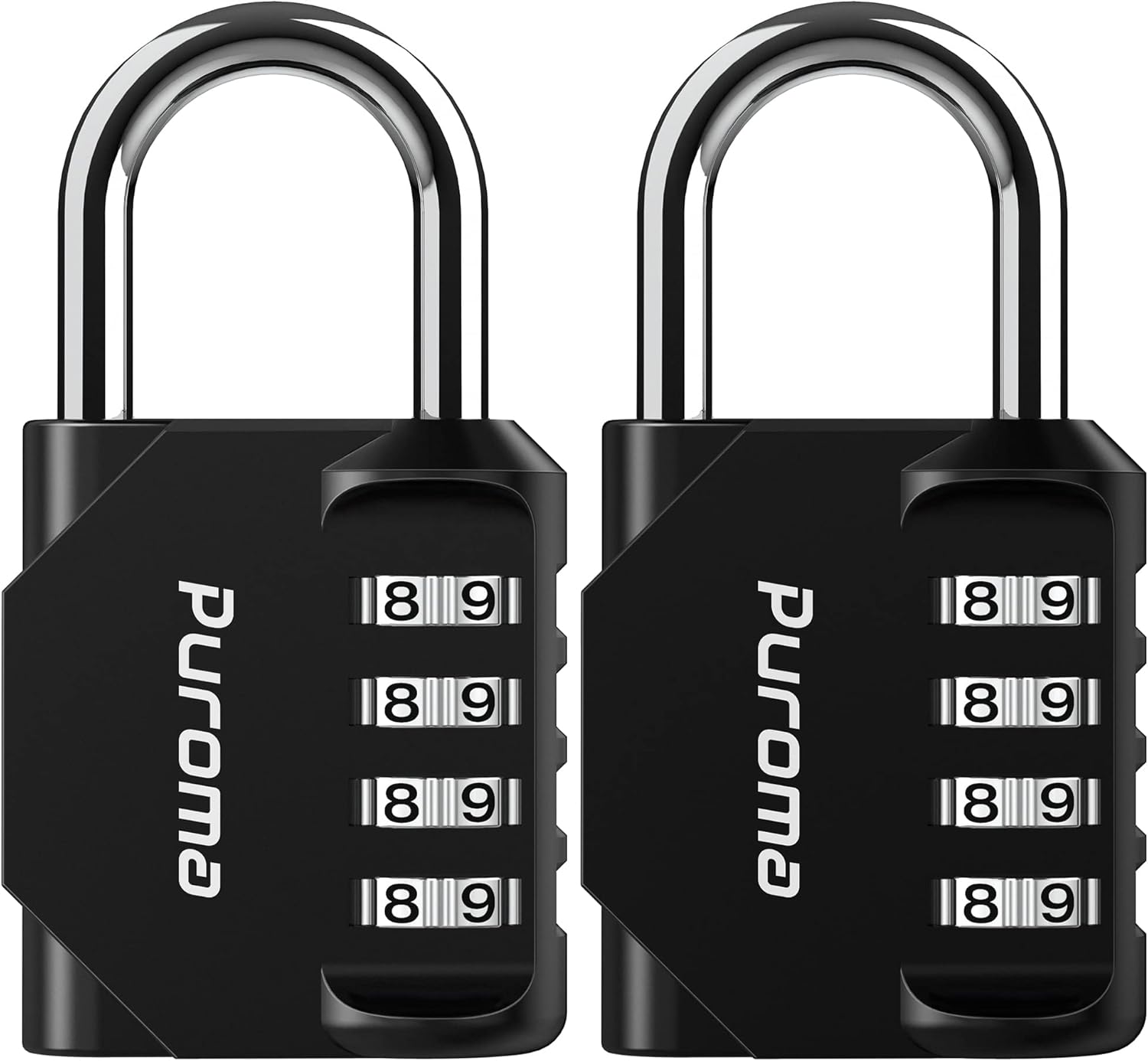 Puroma 2 Pack Combination Lock for Locker 4 Digit Outdoor Waterproof Padlock for